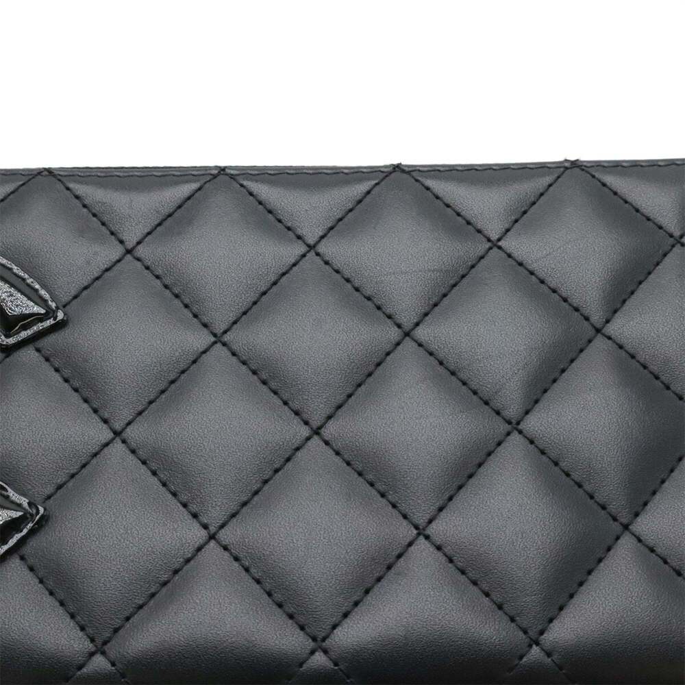 CHANEL Authentic Black Leather Logo Wallet - Picture 5 of 10